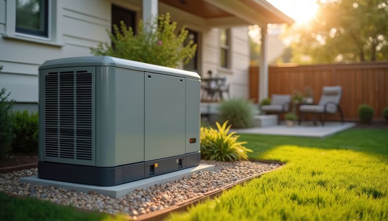 Generator in a Residential Backyard